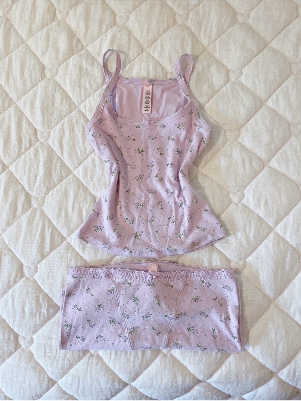 ྀིྀིྀིྀིྀི skims rare logo pointelle sugar plum floral set